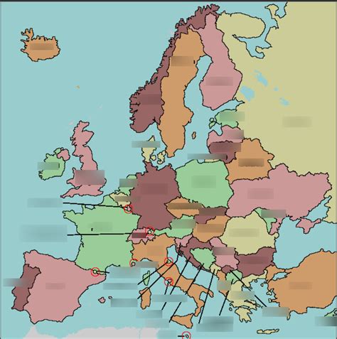 modern european countries map diagram quizlet