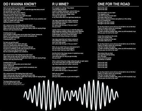 ARCTIC MONKEYS US, ARCTIC MONKEYS - 'AM’ lyrics Click to download...