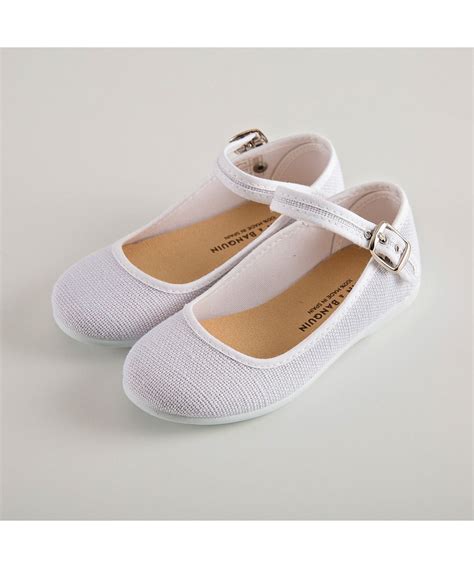 Linen Flower Girl Shoes - White – Amelia Brennan