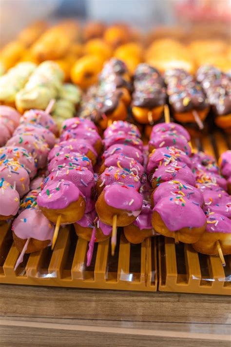 Donut stick for breakfast stock photo. Image of hand - 142267078