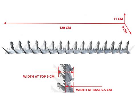 * Anti Climb Spikes For Walls, Roofs And Fences. Thick steel Construction.
