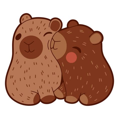 Desenho Kawaii Capivara Desenho Fofo Png - Designs PNG de capivaras para Camisetas e Merch