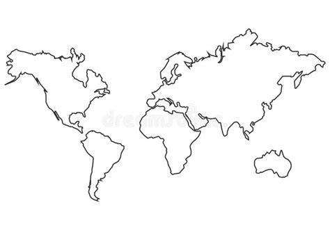 World Map Icon. Simple Flat Design Stock Illustration - Illustration of ...