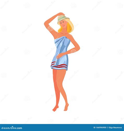 Naked Standing Woman Vector Sihouette | CartoonDealer.com #22345898