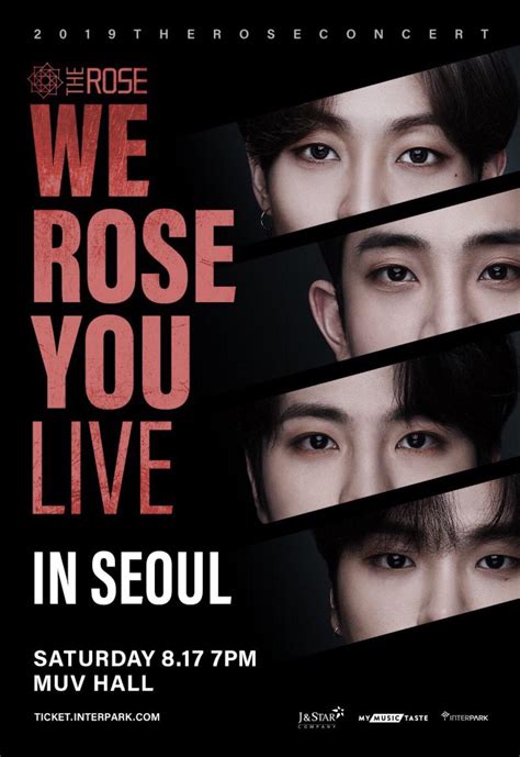 The Rose - 2019 Live in Seoul : We Rose You (Concert Poster) : r/kpop