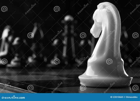 White knight chess piece stock image. Image of strategy - 22010665