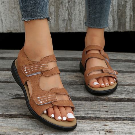 jeashchat women comfortable sandals orthotic walking sandals orthopedic