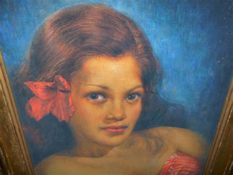 Edgar Leeteg Signed Painting on Black Velvet Framed 21" x 28" Untitled ...