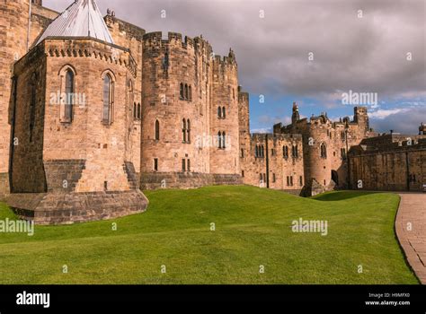 Alnwick Castle in Alnwick England, used in the Harry Potter Movies