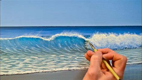 How to Paint a Wave in Acrylics - YouTube