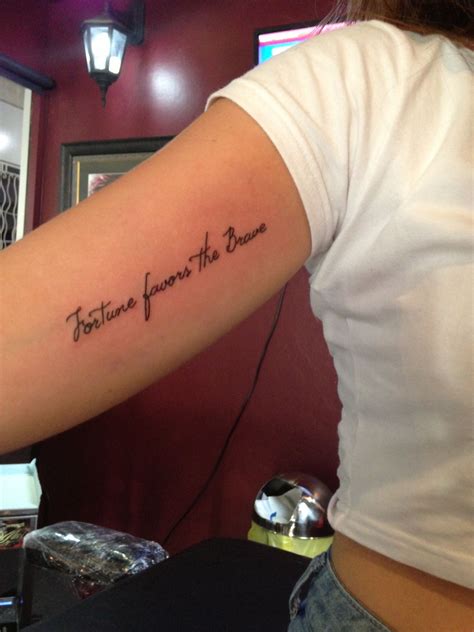 Fortune Favours The Bold Tattoo - Printable Computer Tools