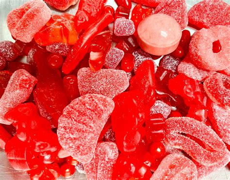 red candy collection red candy red snacks candy mix
