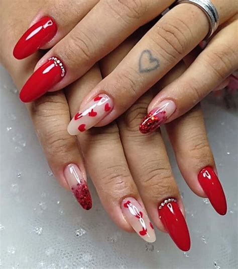 Unha De Gel Decorada Vermelha - Unha Decorada Vermelha: 55 Fotos para Inspirar! – Unha Decorada Simples
