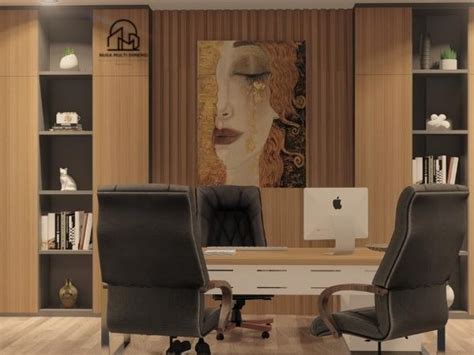 foto gambar desain interior kantor minimalis modern wajib