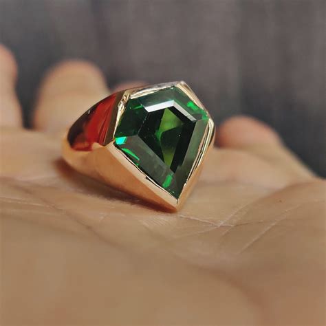 gold emerald ring men 1
