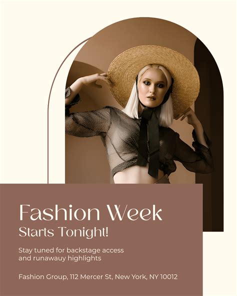 Free Fashion Week Social Media Template to Edit Online