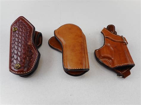 ASSORTED LEATHER SEMI-AUTO STYLE HOLSTERS