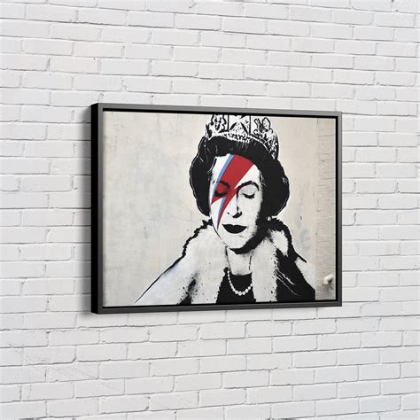Banksy Queen Poster Art Canvas Print Home Wall Decor Hand Made | Etsy