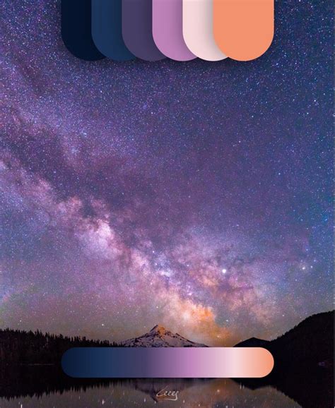 Night Sky with Stars, Clouds, and Mountains