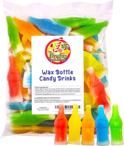 Amazon.com: Wax Bottle Candy Drinks, 1 Pound Bag - Retro Wax Candy