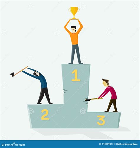 Ganador Y Rivales Envidiosos Ilustración del Vector - Ilustración de