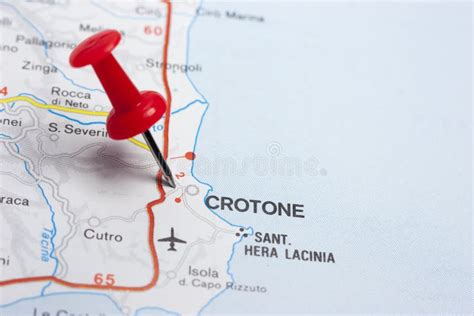 Crotone Italy on a Map stock photo. Image of geography - 83667434