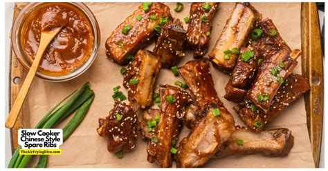 Slow Cooker Chinese Style Spare Ribs - theairfryingdiva.com