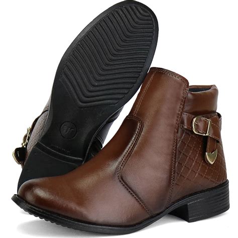 Botas Cano Baixo E Salto Baixo - bota feminina cano baixo salto baixo | Shopee Brasil