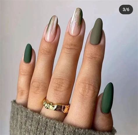 Ногти зеленые | Gel nails, Olive nails, Nail colors