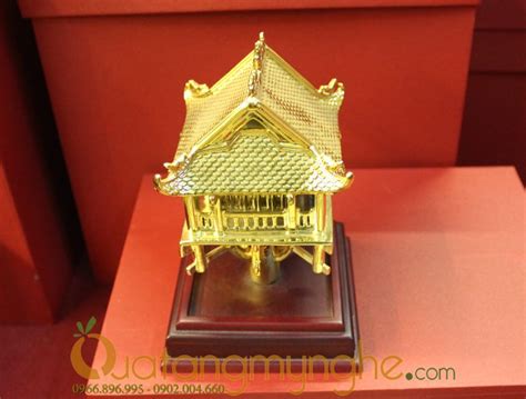 Biểu tượng chùa 1 cột hà nội bằng đồng mạ vàng | Quà tặng mỹ nghệ, quà ...