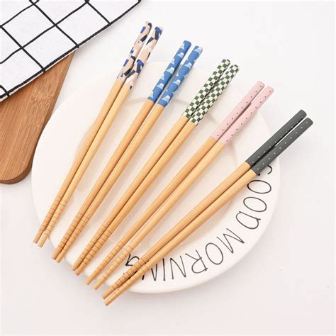 anti skid handmade bamboo  pair set reusable japanese style natural