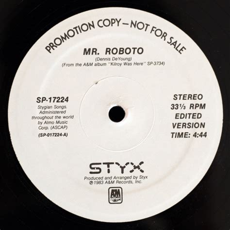 Styx – Mr. Roboto (1983, Vinyl) - Discogs