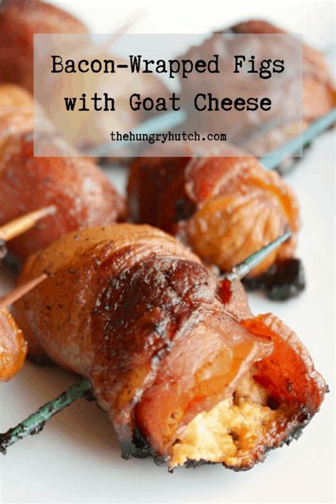 Bacon-Wrapped Figs with Goat Cheese | The Hungry Hutch | Recipe | Bacon ...