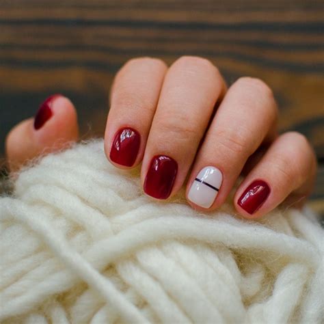Unha Vermelha E Branca Simples - Unha Decorada Vermelha: 55 Fotos para Inspirar! – Unha Decorada Simples