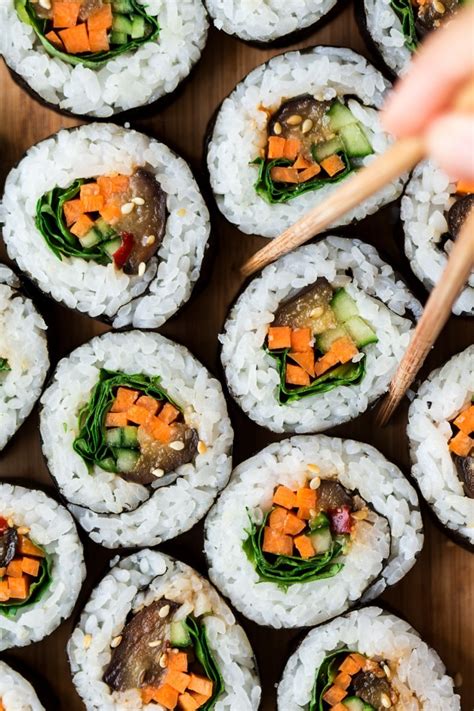 crave worthy vegetarian sushi recipes   veggies