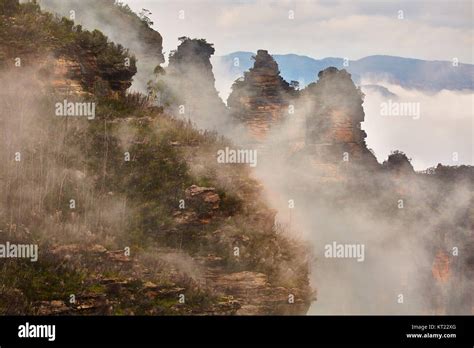 Misty Mountain LAndscape Stock Photo - Alamy