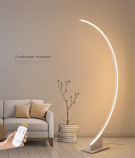 Vimi Booglamp, staande lamp, woonkamer, led, dimbaar, afstandsbediening ...