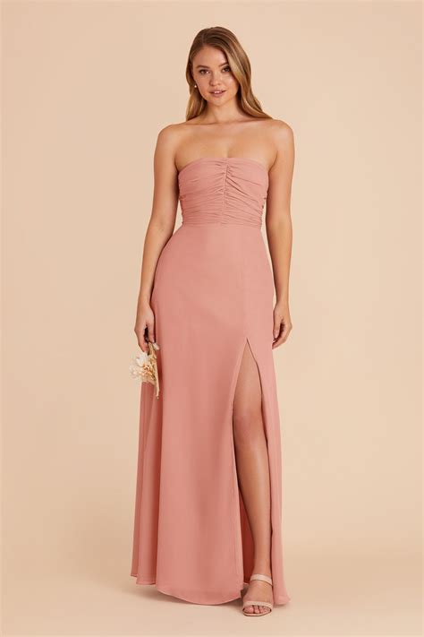 dusty rose bridesmaid dresses long sleeve