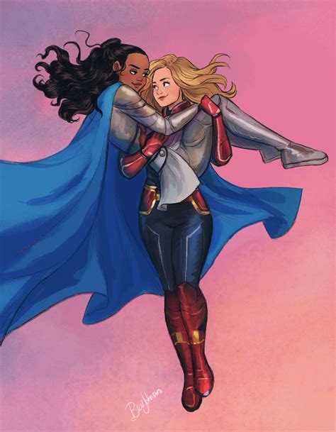 Captain Marvel and Valkyrie have developed quite the fanart following (endorsed by Brie Larson ...