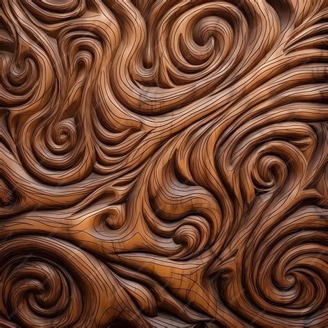 Premium AI Image | Carved Wood Texture