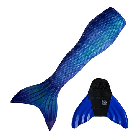 Sun Tail Mermaid Swim Set; Ocean Deep Mermaid Tail + Blue Monofin for ...