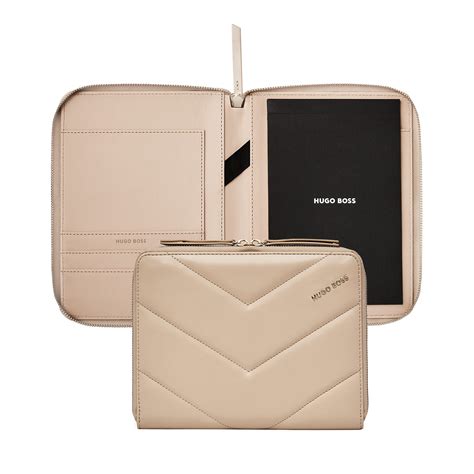 Designer portfolio folders Hugo Boss nude A5 Conference folder Triga