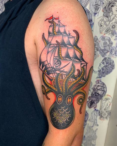 Ship And Octopus Tattoo Meaning at Hayden Cutlack blog