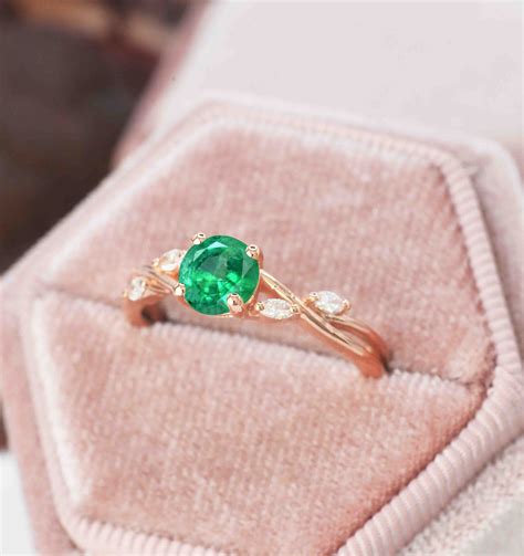 emerald art deco ring