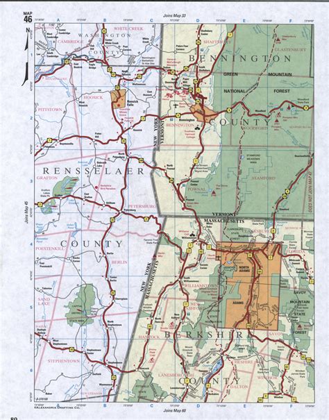 Map of Rensselaer County, New York state. Detailed image map of Rensselaer