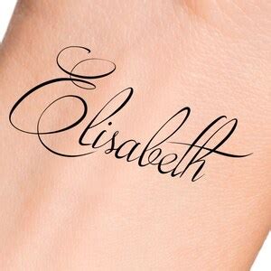 Name Tattoo, Elisabeth, Custom Tattoo Design PNG, Tattoo Design for ...