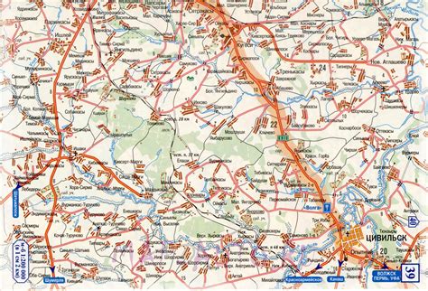 Карта дороги Чебоксары-Казань. Подробная карта автомобильной дороги ...