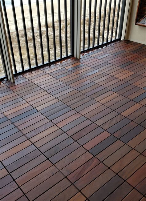 Wood Deck Tiles | Ipe Interlocking Wood Deck Tiles