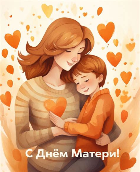 С Днём матери от сына (открытка 34) | Дошкольные художественные проекты ...
