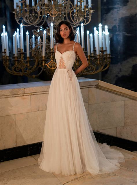 A-Line Spaghetti Strap Wedding Dress – HAREM's Brides